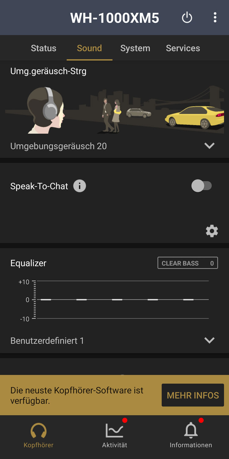 Vergleichstest Bluetooth-Kopfhörer – App Sony