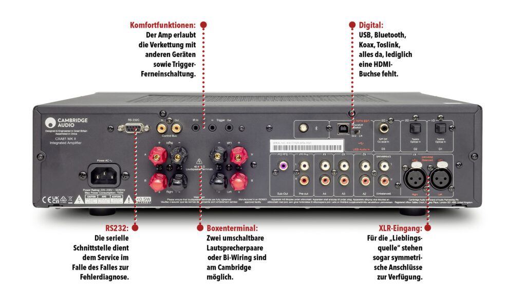 Cambridge Audio CXA81 MkII - Anschlüsse