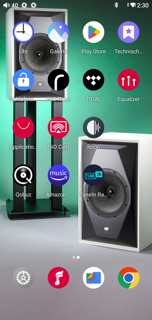 FiiO R9 Test – Homescreen