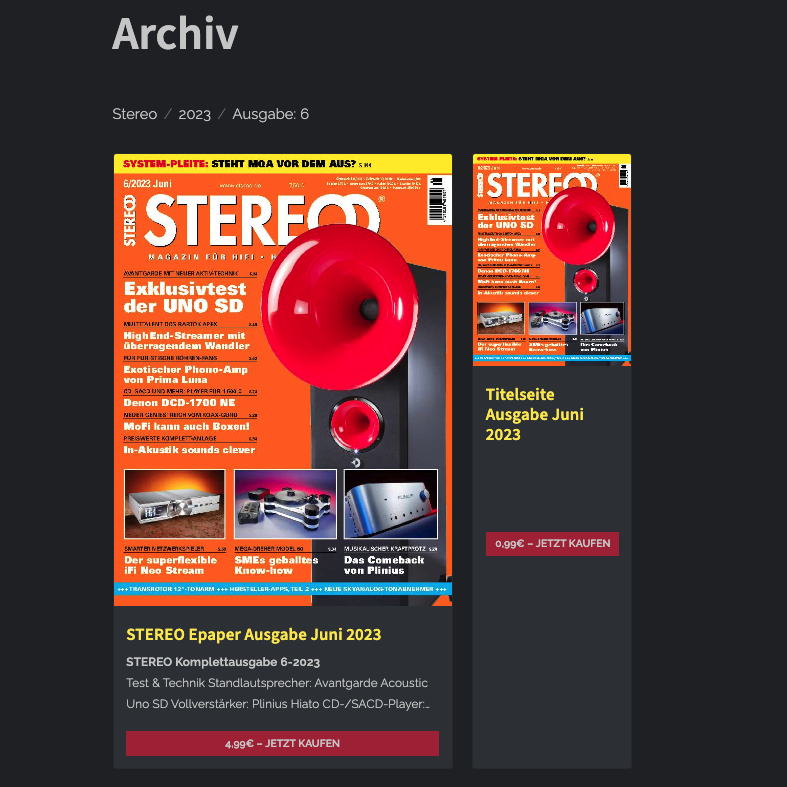 STEREO ePaper Archiv