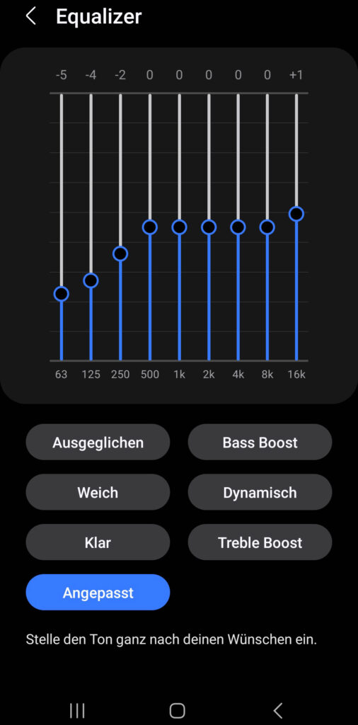 Samsung Galaxy Buds 3 Pro Wearable App Equalizer